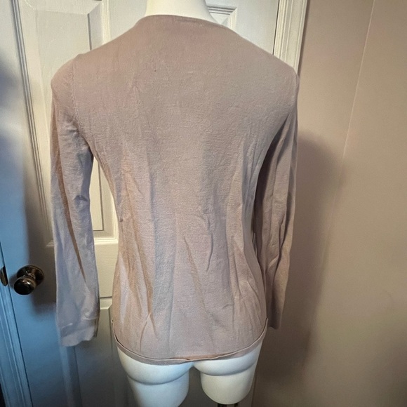 Cato pseudo wrap front cream sweater with shoulder clip - Picture 4 of 4